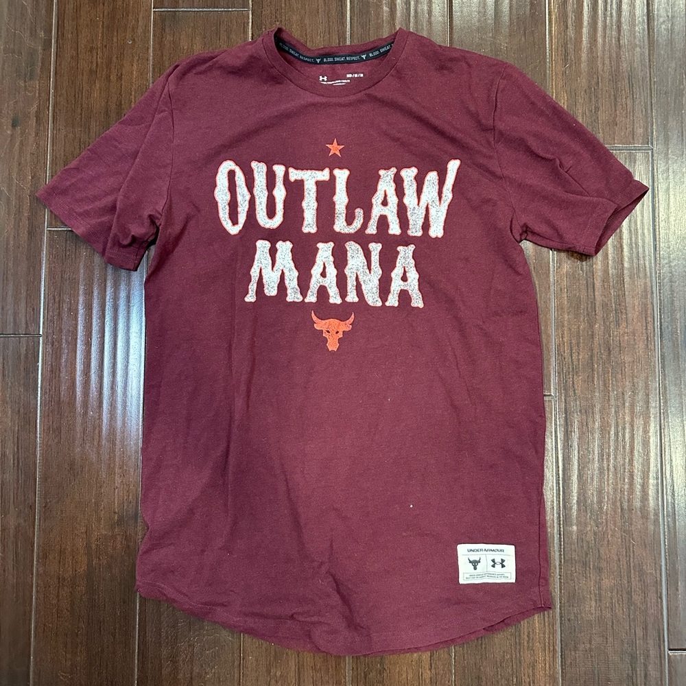 Under Armour Project Rock Men's Maroon Graphic T-Shirt